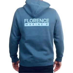Florence Marine X Burgee Hoodie - Size Medium - Blue